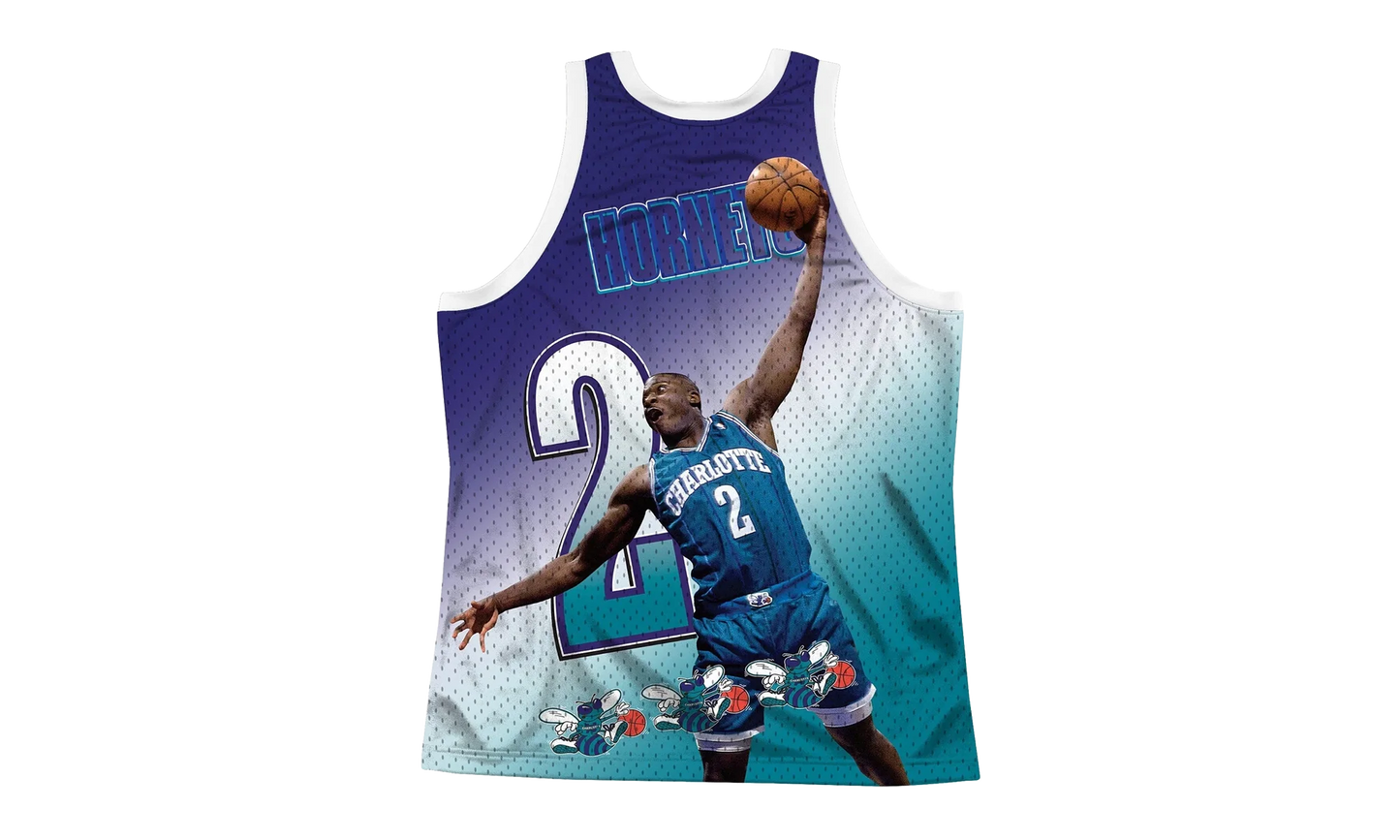 NBA Behind The Back Jersey "Charlotte Hornets Larry Johnson" MSTKMI19002 CHOWHITLJO