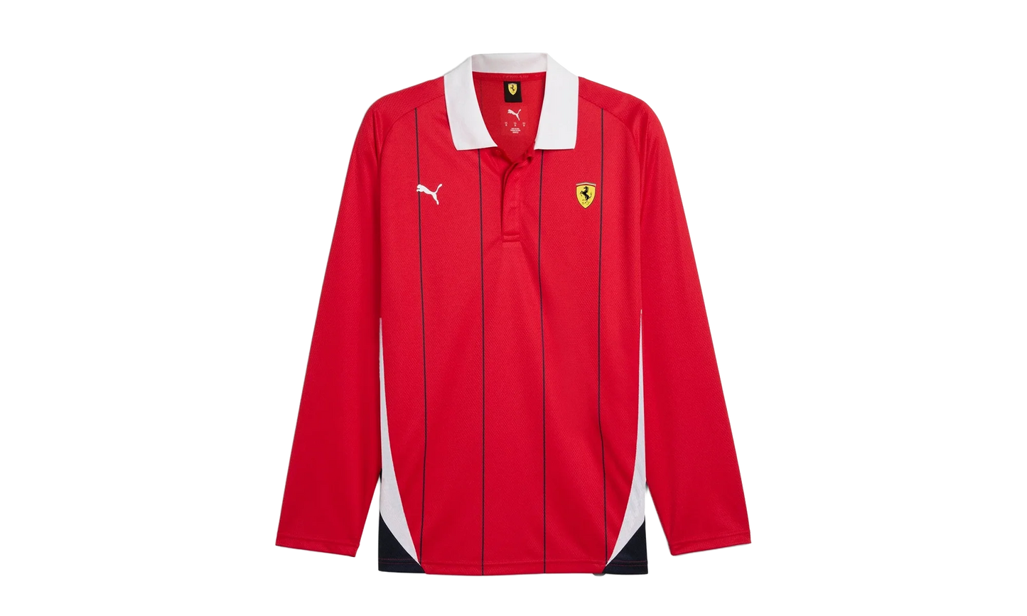 SCUDERIA FERRARI RACE JERSEY LS POLO "Rosso Corsa" 631265 02