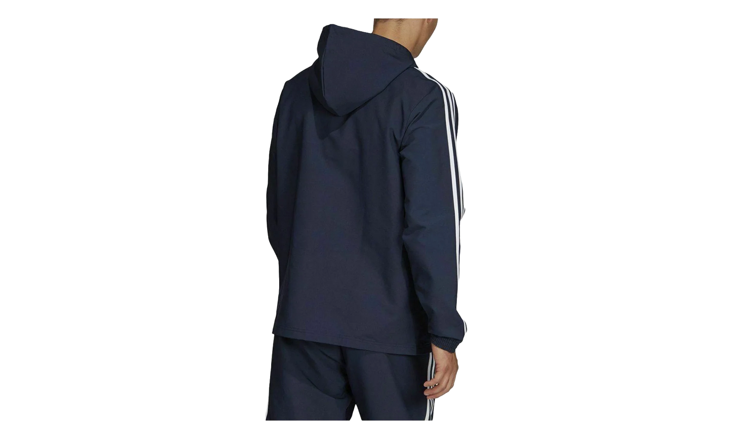 Essentials 3-Stripes Woven Windbreaker Jacket "Navy Blue" DU0461