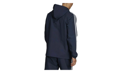 Essentials 3-Stripes Woven Windbreaker Jacket "Navy Blue" DU0461
