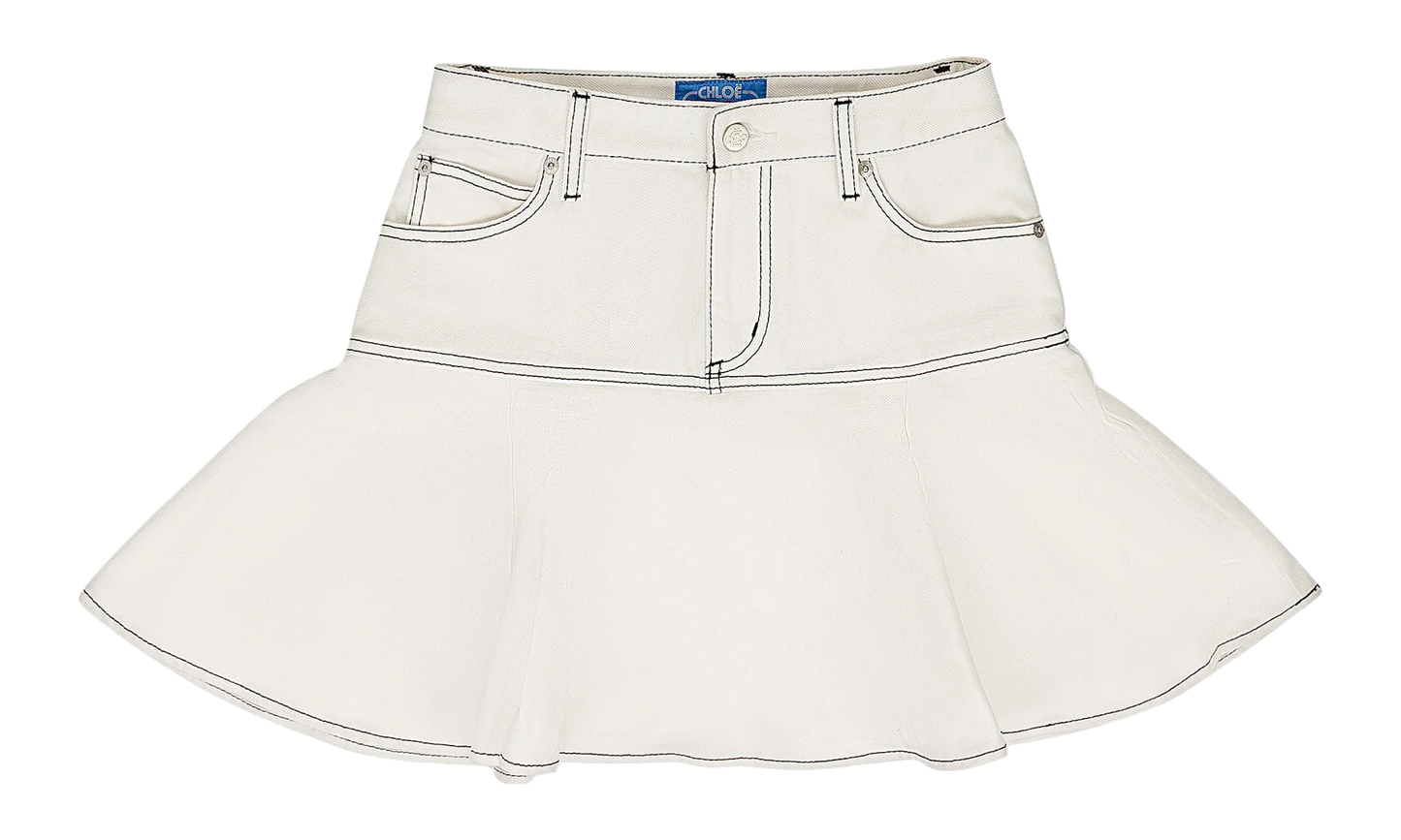 Flared Denim Skirt WMNS "White" 95 CSO 0005