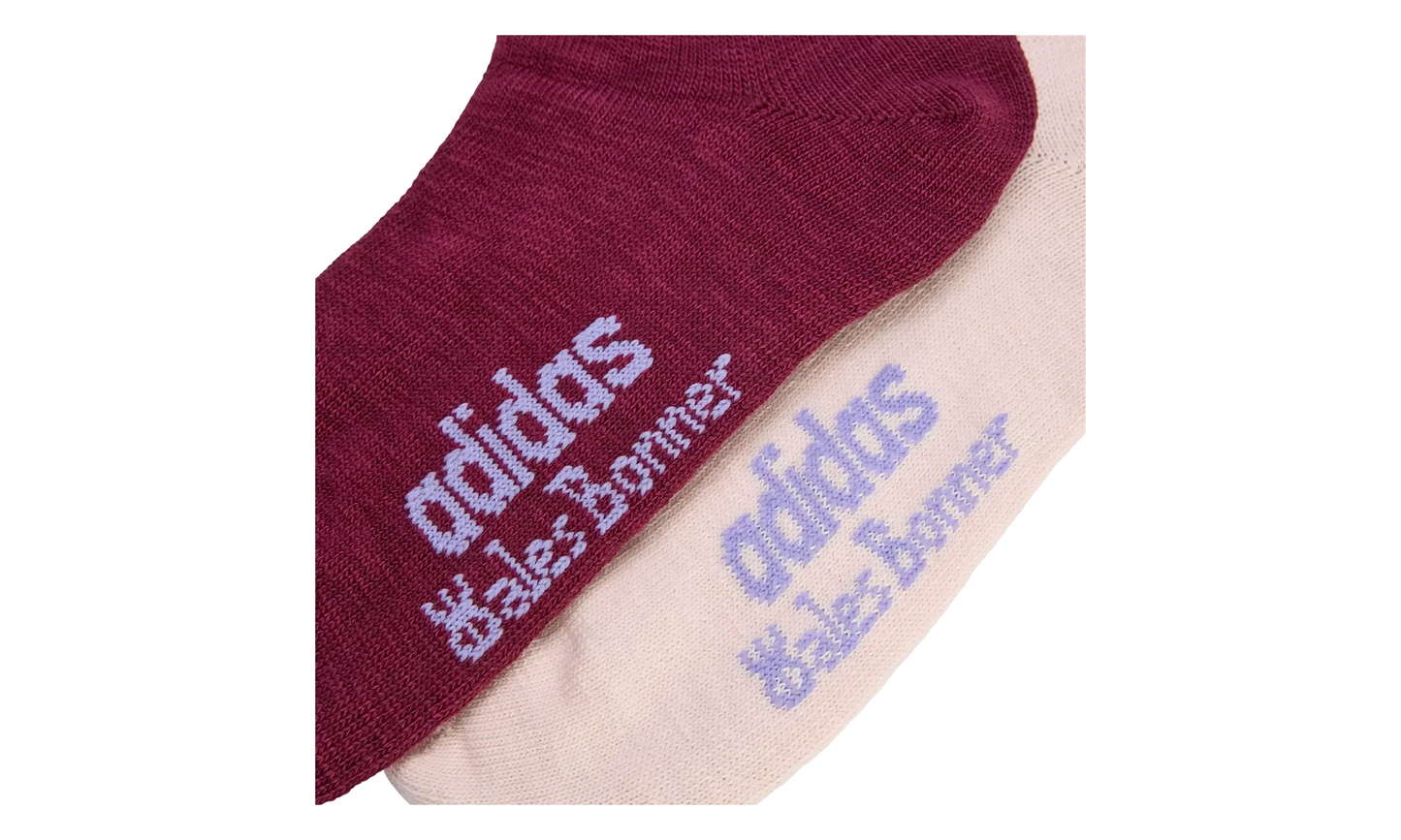 Wales Bonner 3-Stripes Socks (2 Pack) "Burgundy / Wonder Quartz" KD7727