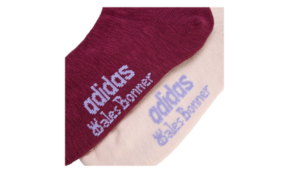 Wales Bonner 3-Stripes Socks (2 Pack) "Burgundy / Wonder Quartz" KD7727