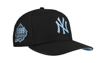 9FIFTY New York Yankees 1999 World Series A Frame Snapback Hat "Black / Ice Blue - Visor" NE258