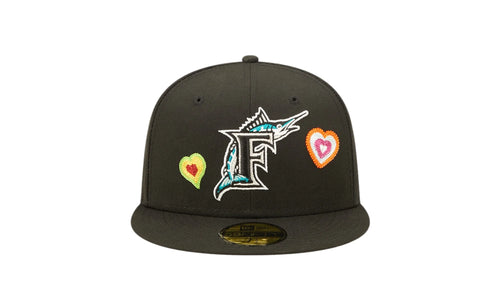 59Fifty MLB Florida Marlins C/S Hearts Fitted Hat "Black" 60288216