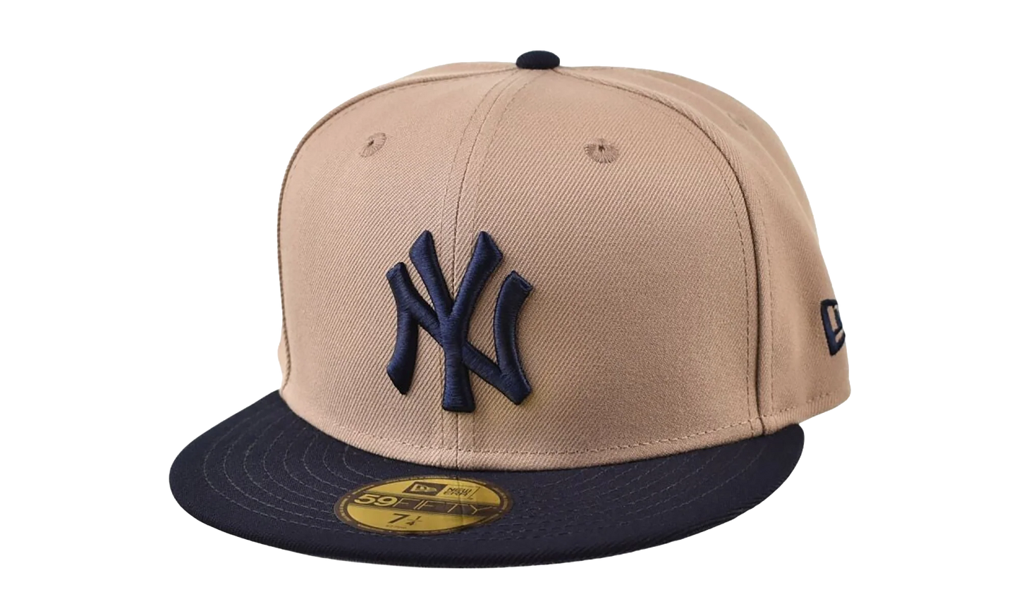 59FIFTY New York Yankees Evergreen Fitted Hat "Beige / Navy" 60551336