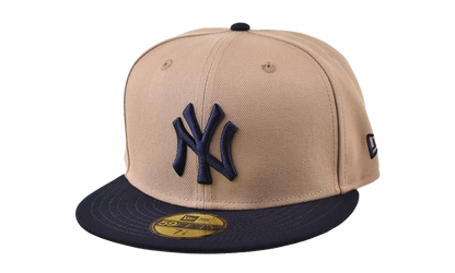 59FIFTY New York Yankees Evergreen Fitted Hat "Beige / Navy" 60551336