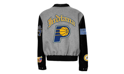 Wool & Leather Old English Varsity Jacket "Indiana Pacers" NBA 004GRY PACERS
