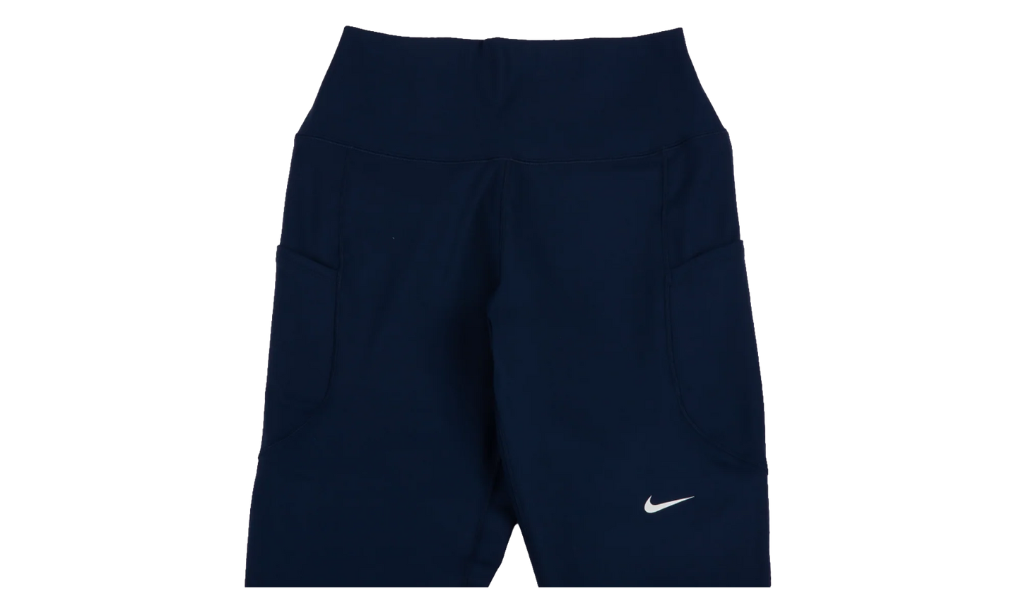 One High-Waisted 7/8 Leggings with Pockets WMNS "Midnight Navy / White" FN3241 413