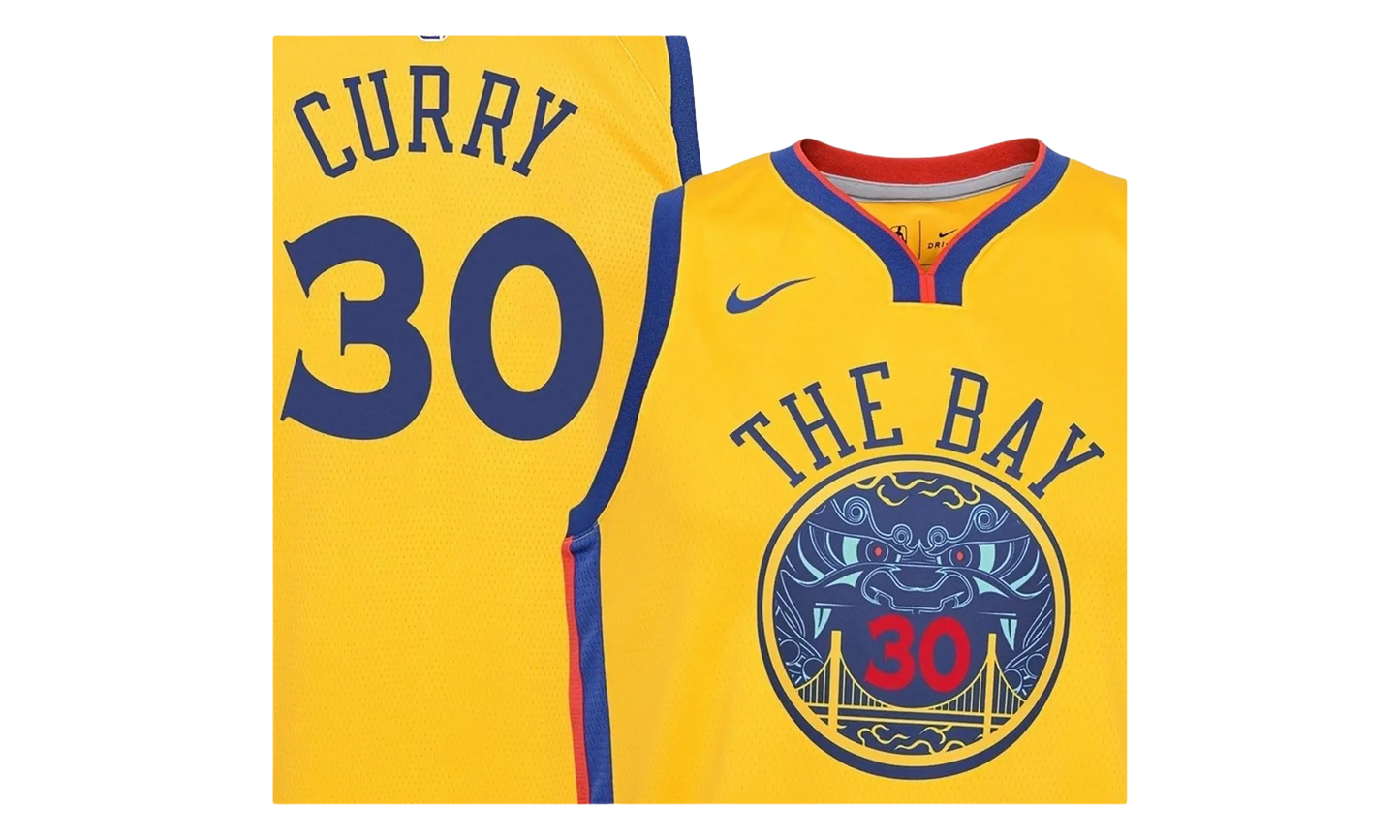 NBA Golden State Warriors Chinese Heritage Jersey "Stephen Curry - Yellow" 9Z2B7BY1P CURRY