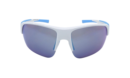 Changeup Dual Sunglasses "Gray Mirror - Shiny White / Carolina Blue" S8650129 039