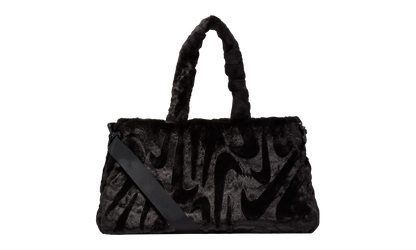 Sportswear Faux Fur Tote (10L) "Black / Black / Metallic Silver" FZ1323 010