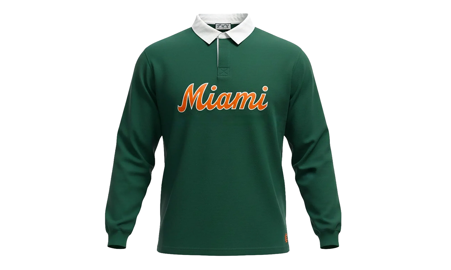 EE RUGBY CORE POLO "MIAMI - Green/Orange" EE741