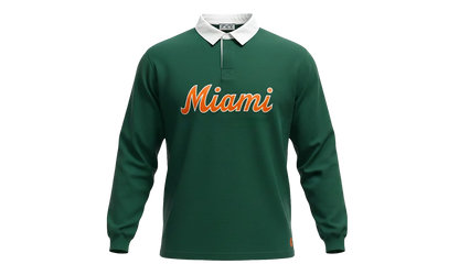 EE RUGBY CORE POLO "MIAMI - Green/Orange" EE741