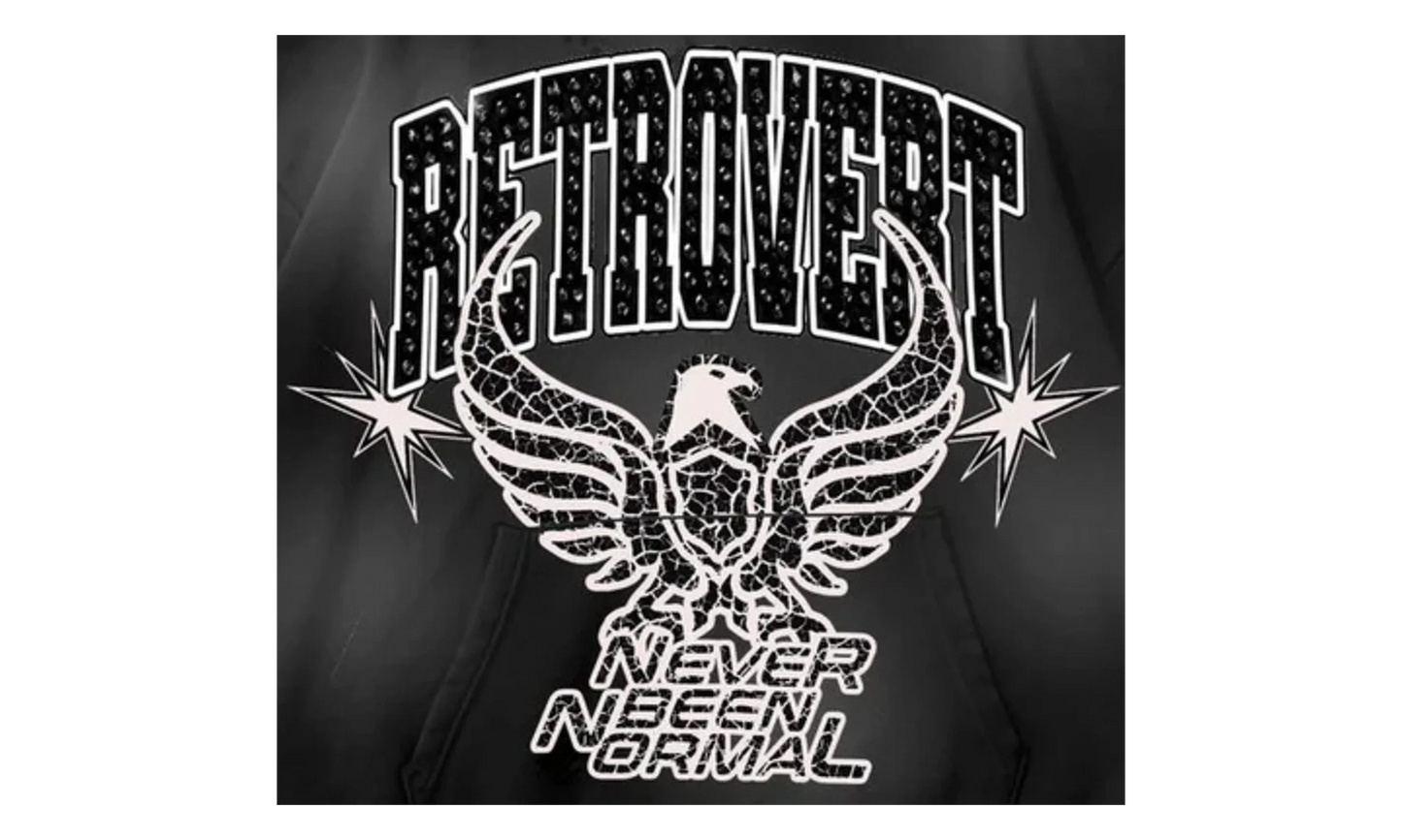 Never Been Normal Rhinestone Hoodie "Black" RET016