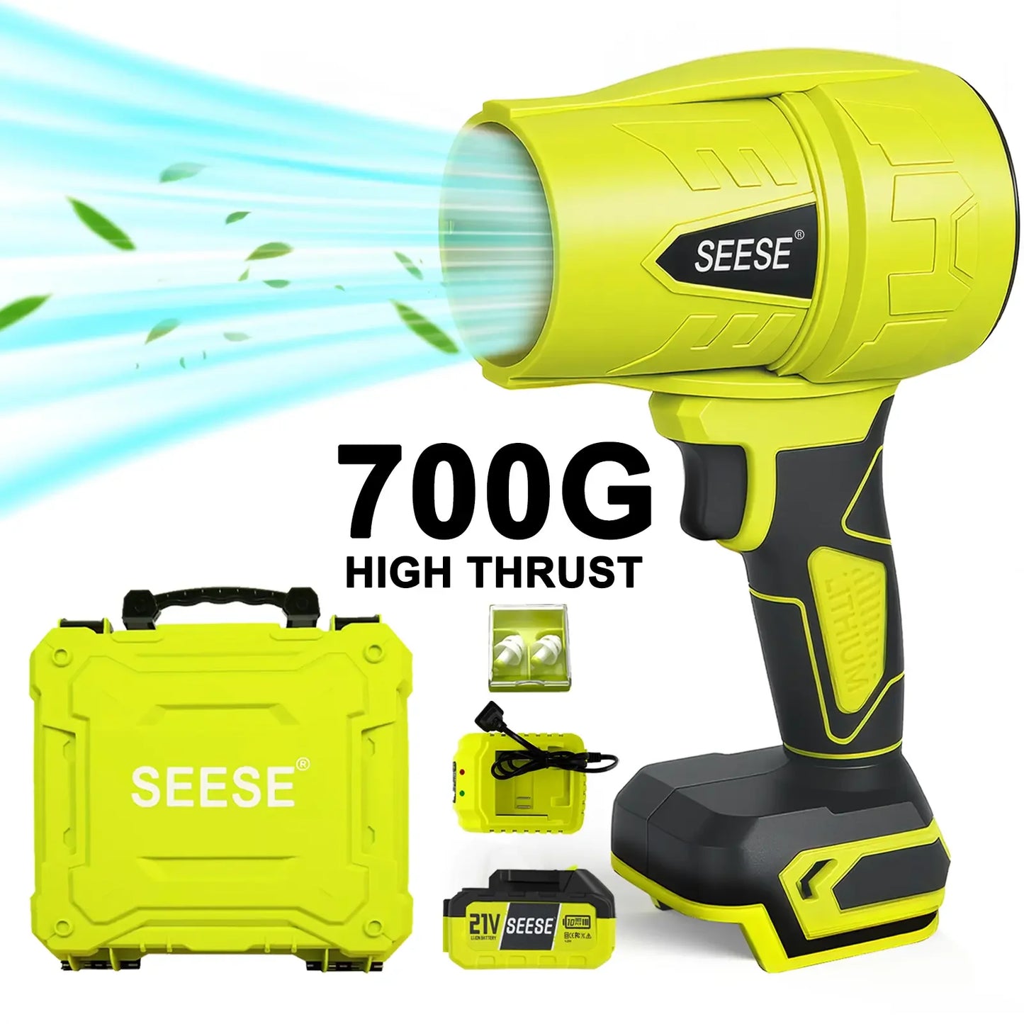 Cordless Turbo Jet Blower, Handheld Leaf & Car Dryer Fan