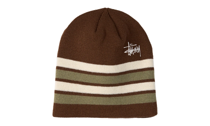 Skullcap Striped Beanie "Brown" STUS454