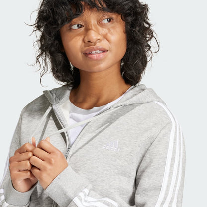 Women's adidas Essentials Fleece 3-Stripes Full-Zip Hoodie