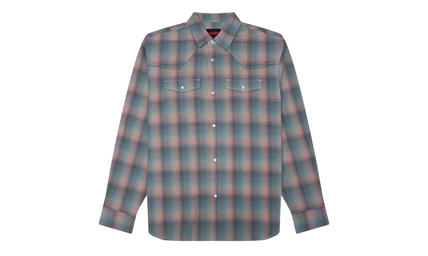 Sender Western LS Woven Button Up "Pink" P26SP029-PNK