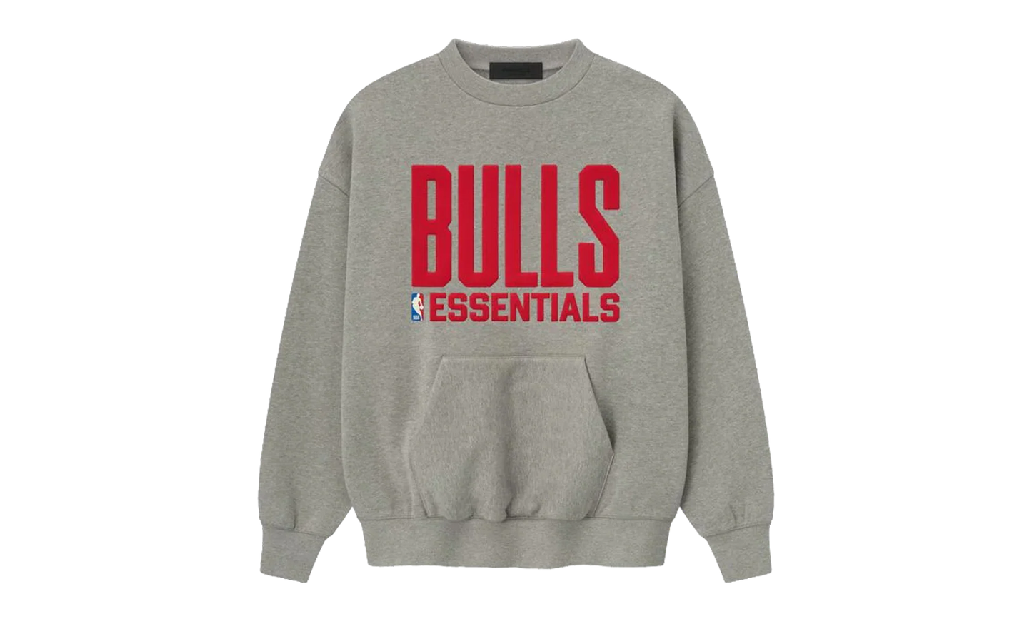 BULLS SPORTS FIT CREWNECK SWEATSHIRT "CONCRETE HEATHER" 192NB256506F