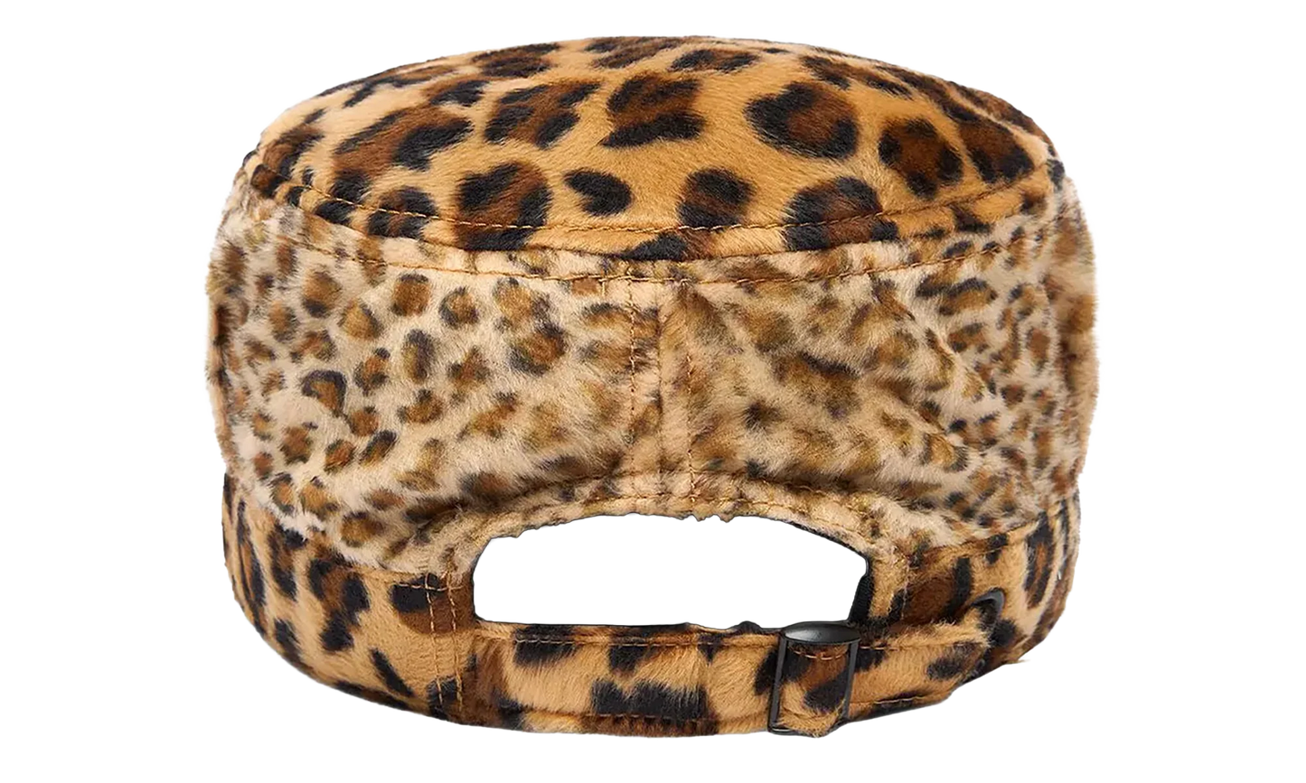 Faux Fur Giraffe Print Cap "Multicolor" DT472