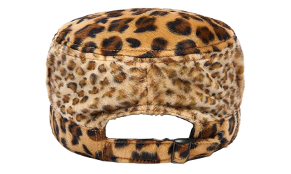 Faux Fur Giraffe Print Cap "Multicolor" DT472