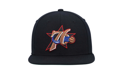 NBA Hardwood Classics Team Ground 2.0 Snapback Cap "Philadelphia 76ers - Black" HHSS3258 P76YYPPPBLCK
