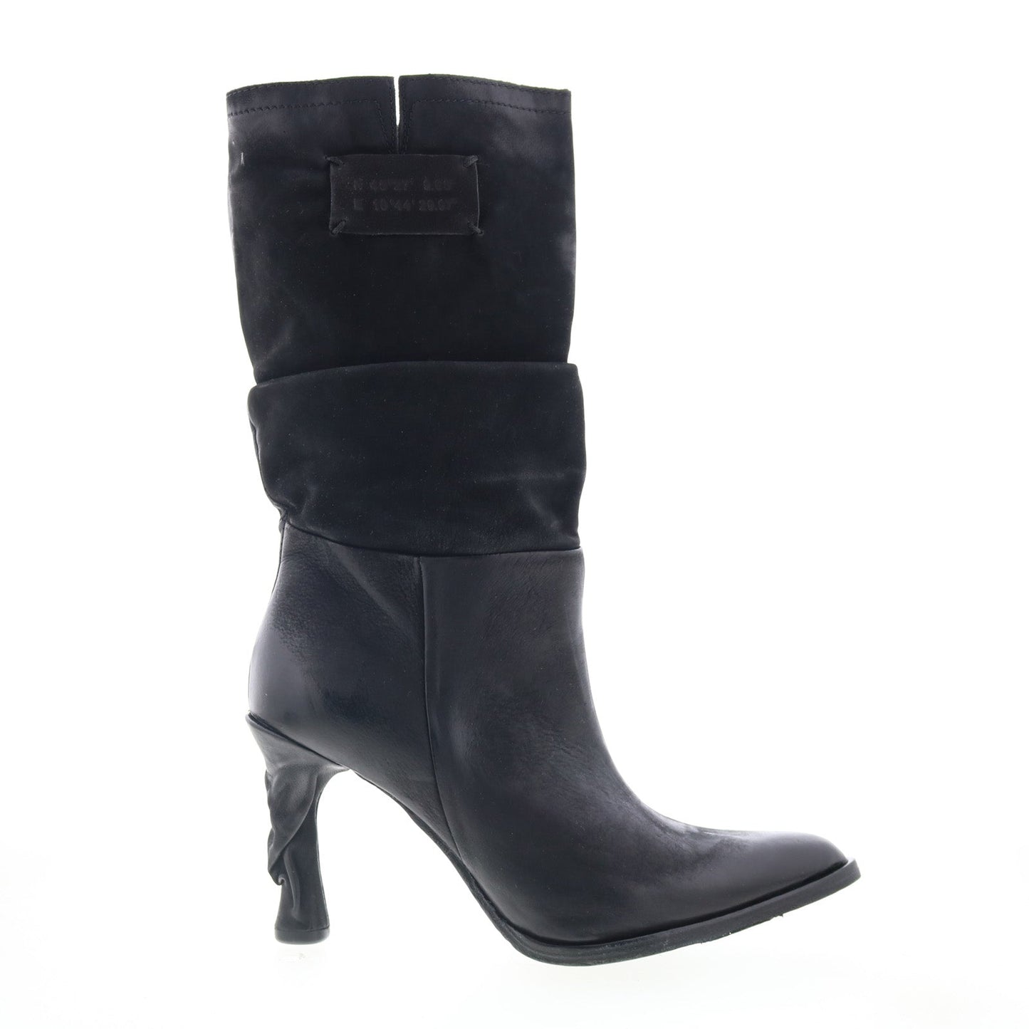 Faron Womens Black Leather Zipper Casual Dress Boots