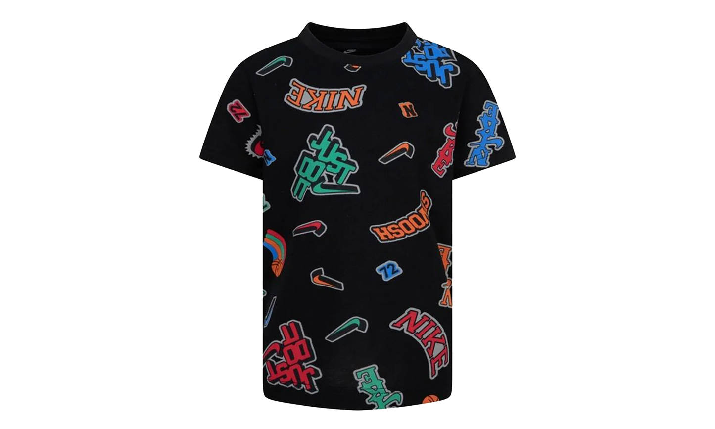 Swoosh 'Just Do It' Tee GS "Black / Multicolor" 86M360 023