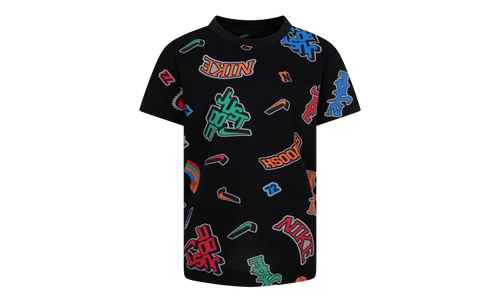 Swoosh 'Just Do It' Tee GS "Black / Multicolor" 86M360 023