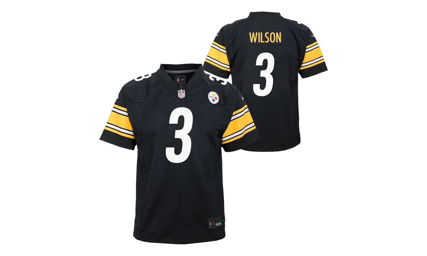 Russell Wilson #3 Replica Carbon Jersey GS "Black / Yellow" 9Z1B7F1P9 STEWR