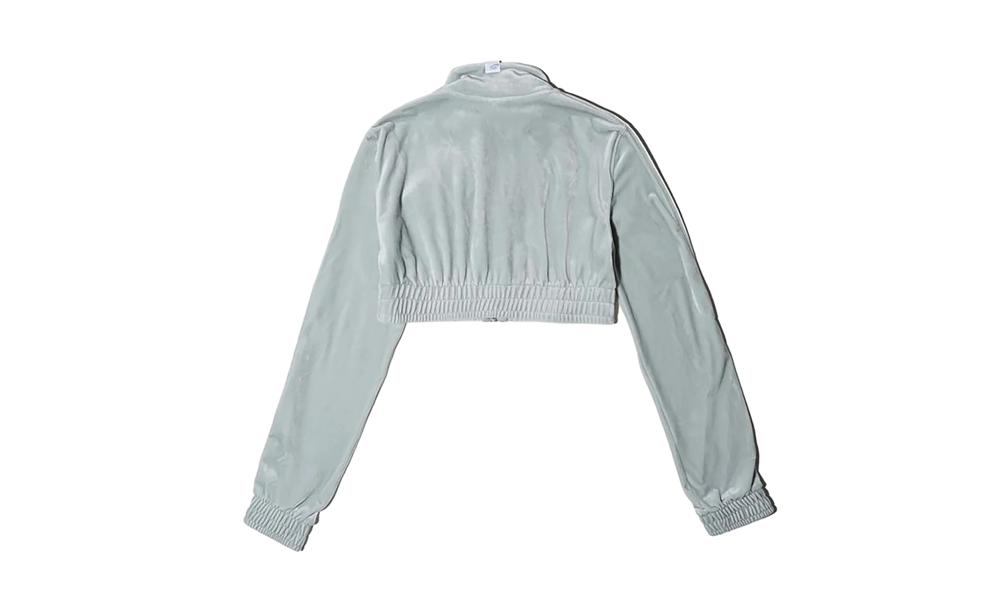 Sportswear Collection Cropped Velour Full Zip Top WMNS "Jade Horizon / Sail / Sail" FZ3679 370
