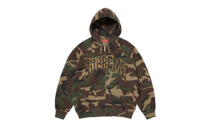 Cracked Raglan Zip Up Hooded Sweatshirt "SS26 - Woodland Camo" SU27507