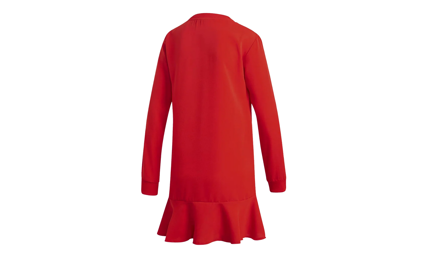 3 Stripe Long Sleeve Dress WMNS "Red" DW3880