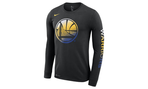 NBA GS Warriors Mezzo Print Long Sleeve T-Shirt "Black" AQ6798 010