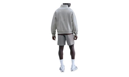 Solo Swoosh Fleece Quarter Zip Top "Dark Grey Heather / Light Smoke Grey / White" HV1094 063