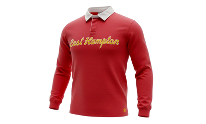 EE RUGBY CORE POLO "EAST HAMPTONS - Red/ Yellow" EE743