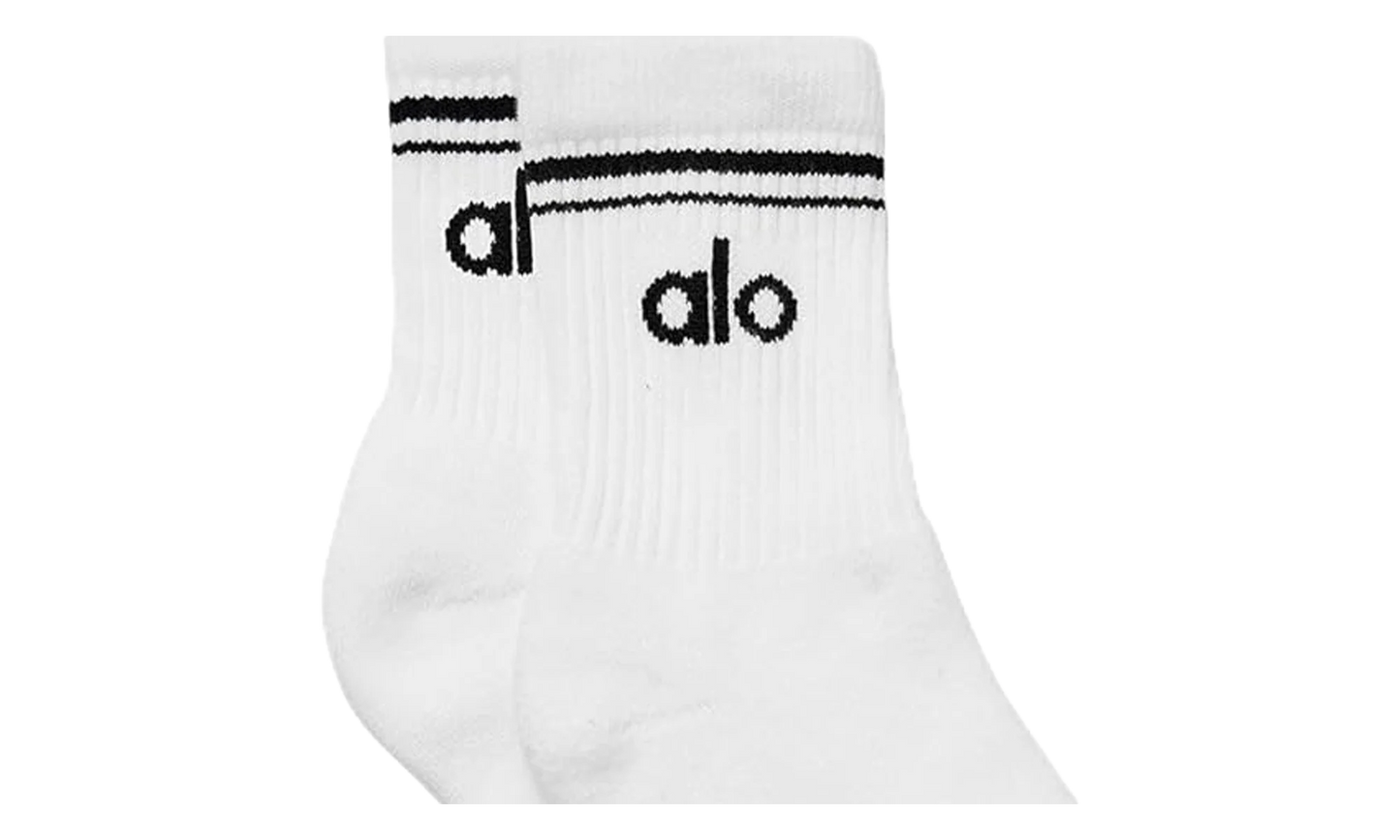 Half-Crew Throwback Sock "White / Black" ALO01