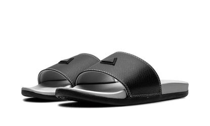Adilette Comfort Slides "Core Black Silver Metallic" JQ2254