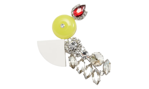 Rhinestone Shapes Brooch "Yellow / White" SM1VK0041P6479978