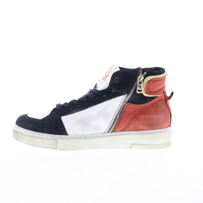 Folie Mens White Canvas Zipper Lifestyle Sneakers Shoes