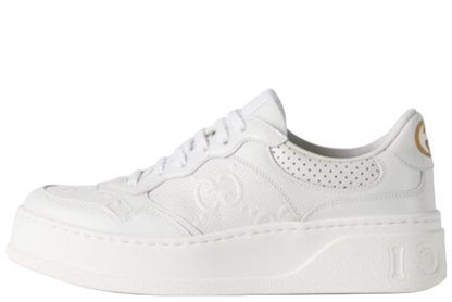 GG Embossed White Leather (Women's)