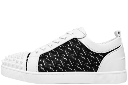 Louis Junior Spikes Orlato Flat CL Monogram White Black