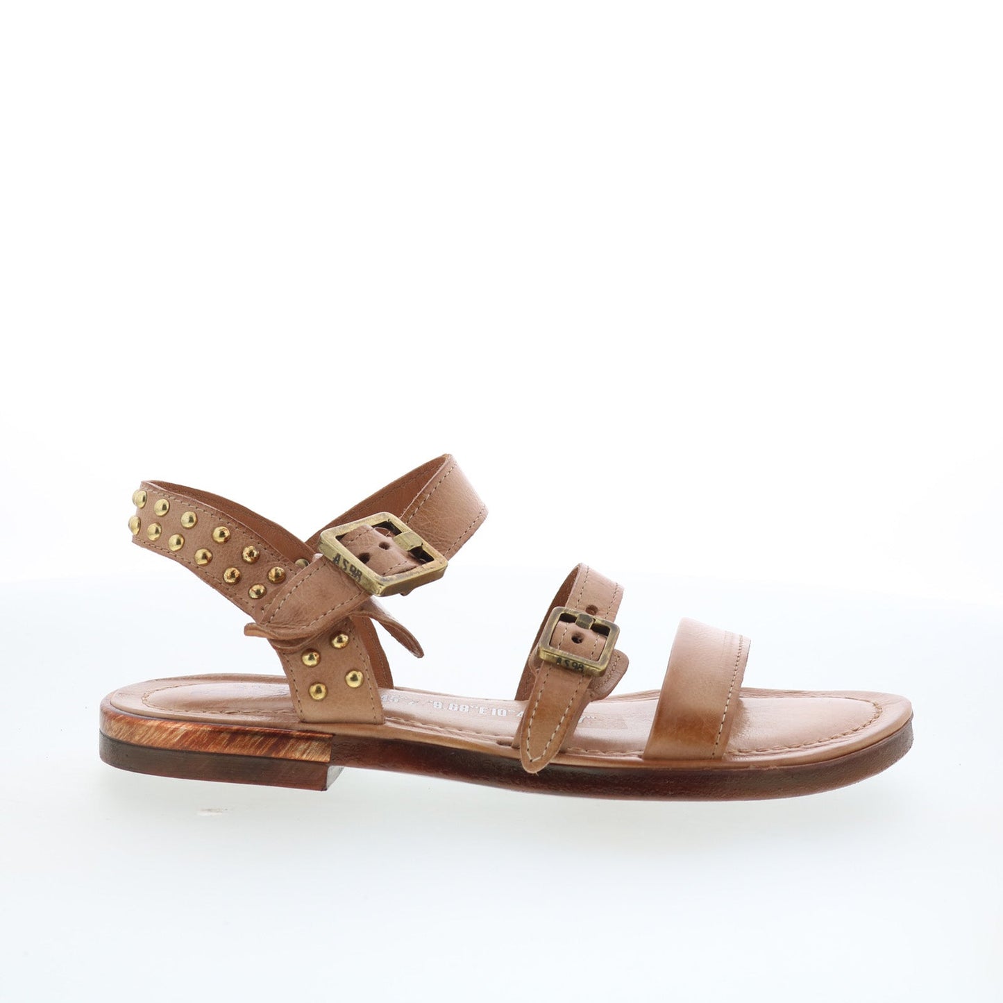 Glenny Womens Brown Leather Hook & Loop Strap Sandals Shoes