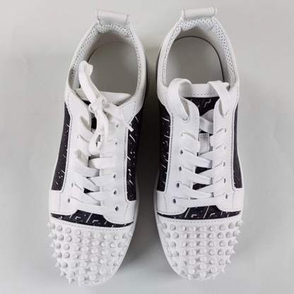 Louis Junior Spikes Orlato Flat CL Monogram White Black