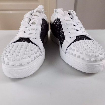 Louis Junior Spikes Orlato Flat CL Monogram White Black