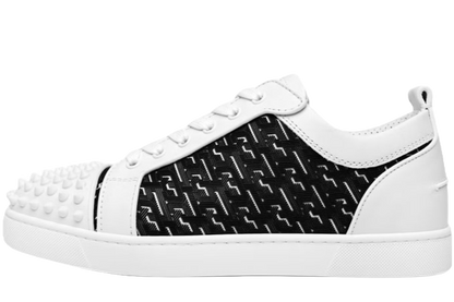 Louis Junior Spikes Orlato Flat CL Monogram White Black