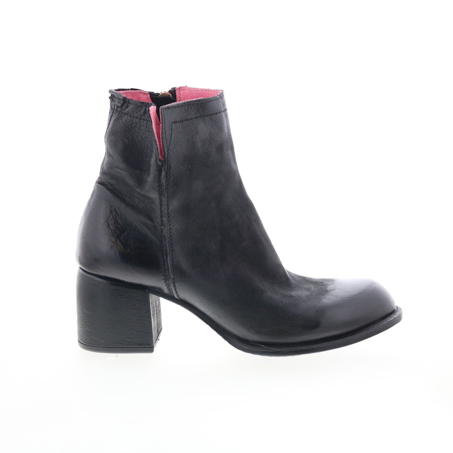 Grove Womens Black Leather Zipper Ankle & Booties Boots