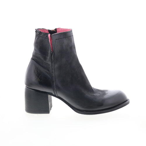 Grove Womens Black Leather Zipper Ankle & Booties Boots