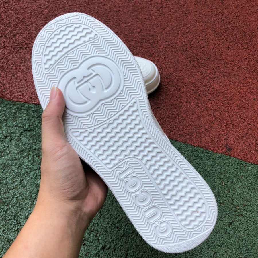 GG Embossed White Leather (Women's)